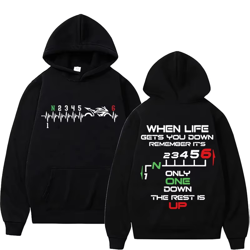 Motorcycle Gear Hoodie - 2026 Nieuwe Coole Motoruitrusting Biker Hartslag