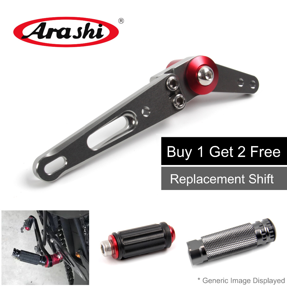 Motorcycle Gear Selector - Arashi Verstelbare Rearsets Vervanging Schakelrubbers Hendel