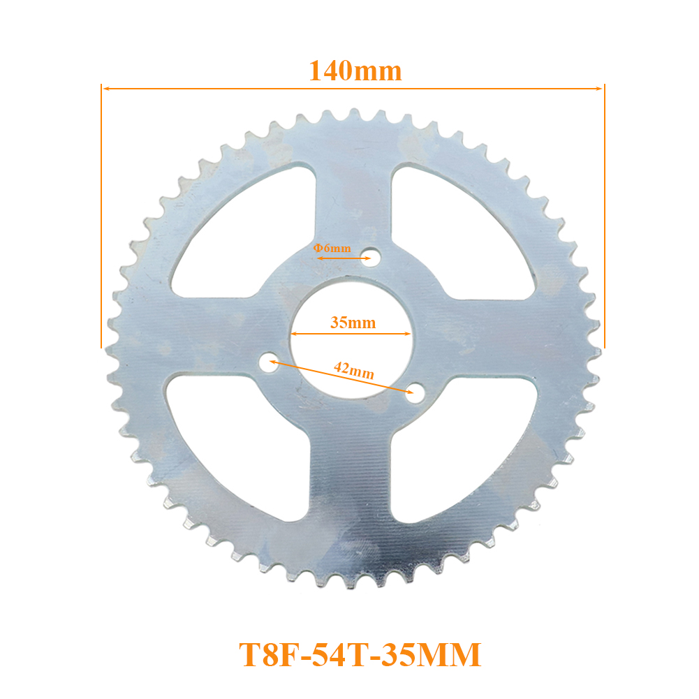 Motorfiets T8F 54T 35mm achter - Motorcycle Gear Tidy recensie en prijs