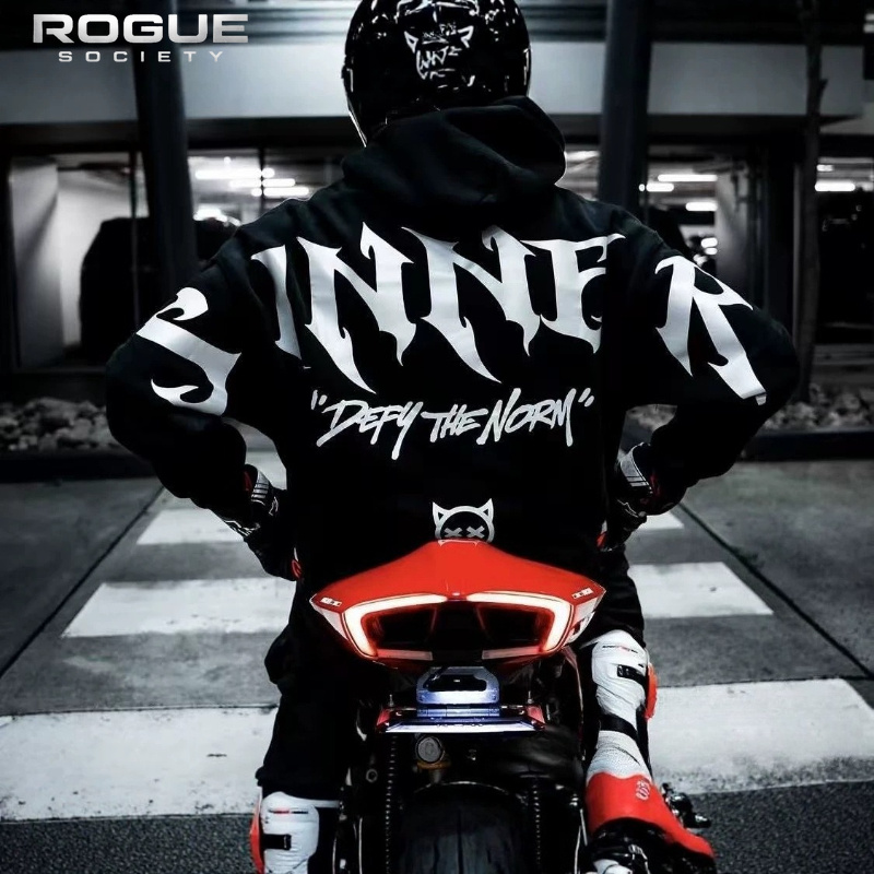 Reflecterende lettergrafische  - Motorcycle Gear Hoodie recensie en prijs